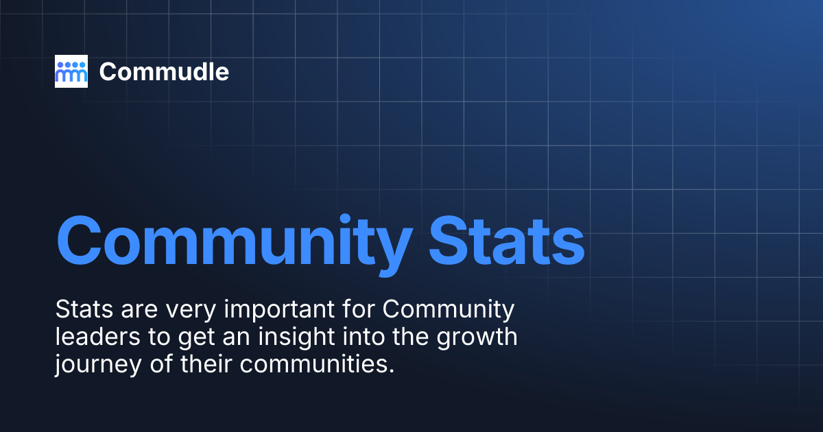 Community Stats | Commudle
